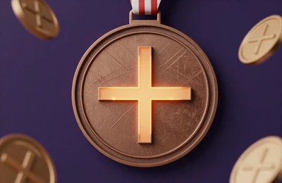 Bronze VIP Rang Abzeichen mit oranger Zielmarkierung im SpinGranny Loyalty Programm